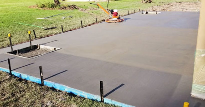 Exposed aggregate concrete finish in Hamilton