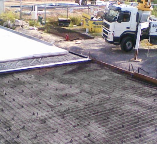 Commercial concrete slab in Hamilton