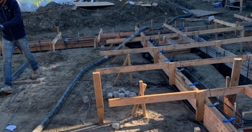 Foundation preparation for a Hamilton house