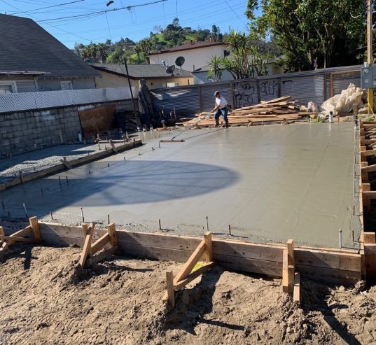 Concrete pour underway in Hamilton
