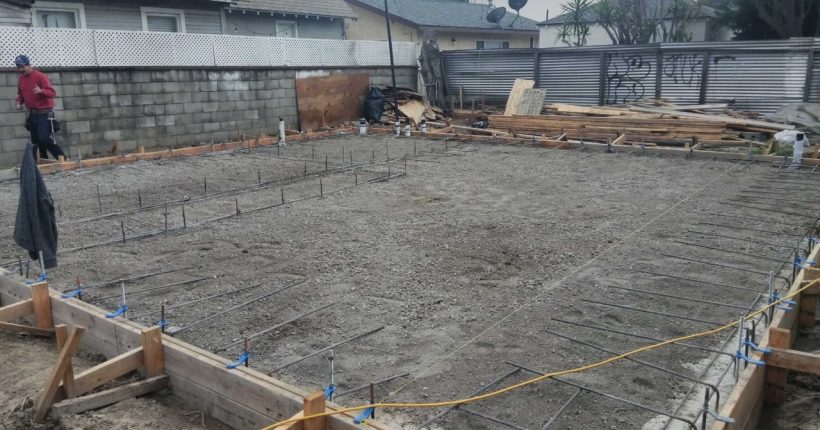 House concrete foundation in Hamilton