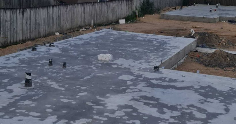 Shed foundation in Hamilton